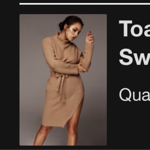 Jluxlabel tan sweater dress - Picture 5 of 5